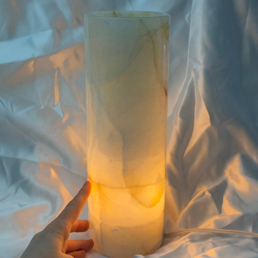 XL Banded Calcite Lamp B