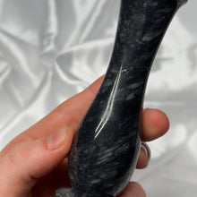 Load image into Gallery viewer, Black Marble Vase B Repared (second hand find)
