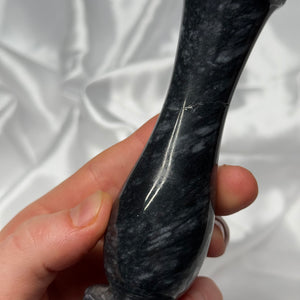 Black Marble Vase B Repared (second hand find)