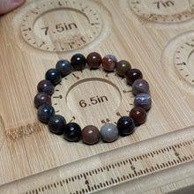 Load image into Gallery viewer, Mixed Jasper and Petrified Wood Stretch Bracelets size 6.5
