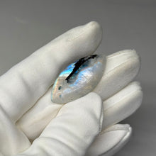 Load image into Gallery viewer, Rainbow Moonstone Cabochon with Tourmaline 36.35ct
