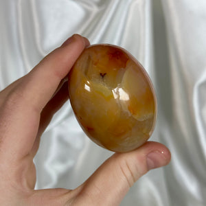 Carnelian Palmstone with Red Dendrites