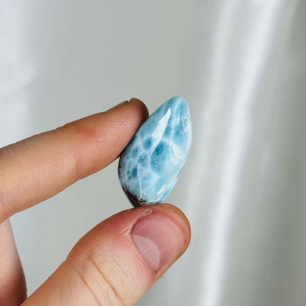 Larimar Drilled Pendant F