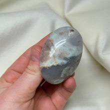 Load image into Gallery viewer, Green Flower Agate Palmstone (Surface Chip)
