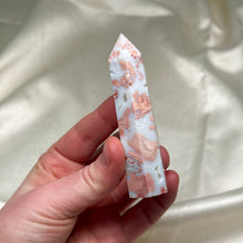 Load image into Gallery viewer, Cotton Candy Agate Tower (Brecciated Pink Jasper in Milky Chalcedony)
