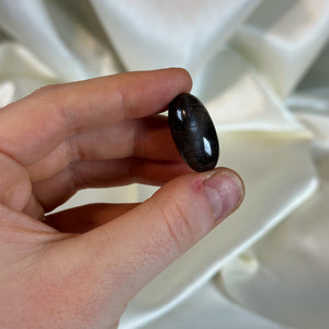 High End Black Moonstone Shiva Carving B