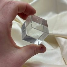 Load image into Gallery viewer, Icy Clear Quartz Cube Carving
