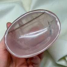 Load image into Gallery viewer, Star Rose Quaryz Bowl with Smoky Quartz Streak
