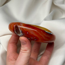 Load image into Gallery viewer, Carnelian with Orca Agate Bowl Carving

