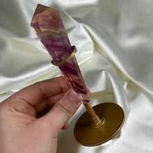 Load image into Gallery viewer, Candy Fluorite Wand on Stand G
