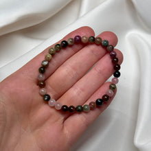 Load image into Gallery viewer, Multi-Colored Tourmaline Stretch Bracelet 6”
