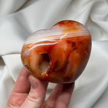 Load image into Gallery viewer, Chunky Carnelian Heart with Druzy
