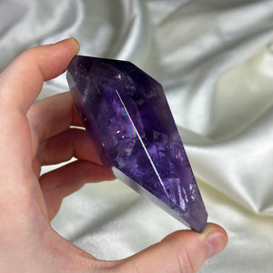 Ametrine Freeform with Rainbows and Phantoms