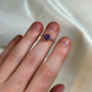 Size 6 Sterling Silver Charoite Ring B