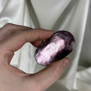 Flashy Gem Lepidolite Palmstone