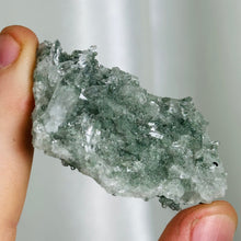 Load image into Gallery viewer, Small Himalayan Quartz Plate with Glassy Points and Chlorite + Anatase
