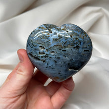 Load image into Gallery viewer, Moody Blue Sea Jasper Heart Carving
