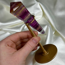 Load image into Gallery viewer, Candy Fluorite Wand on Stand D
