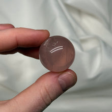 Load image into Gallery viewer, Deep Peachy Pink Mozambique Rose Quartz Sphere with Asterism
