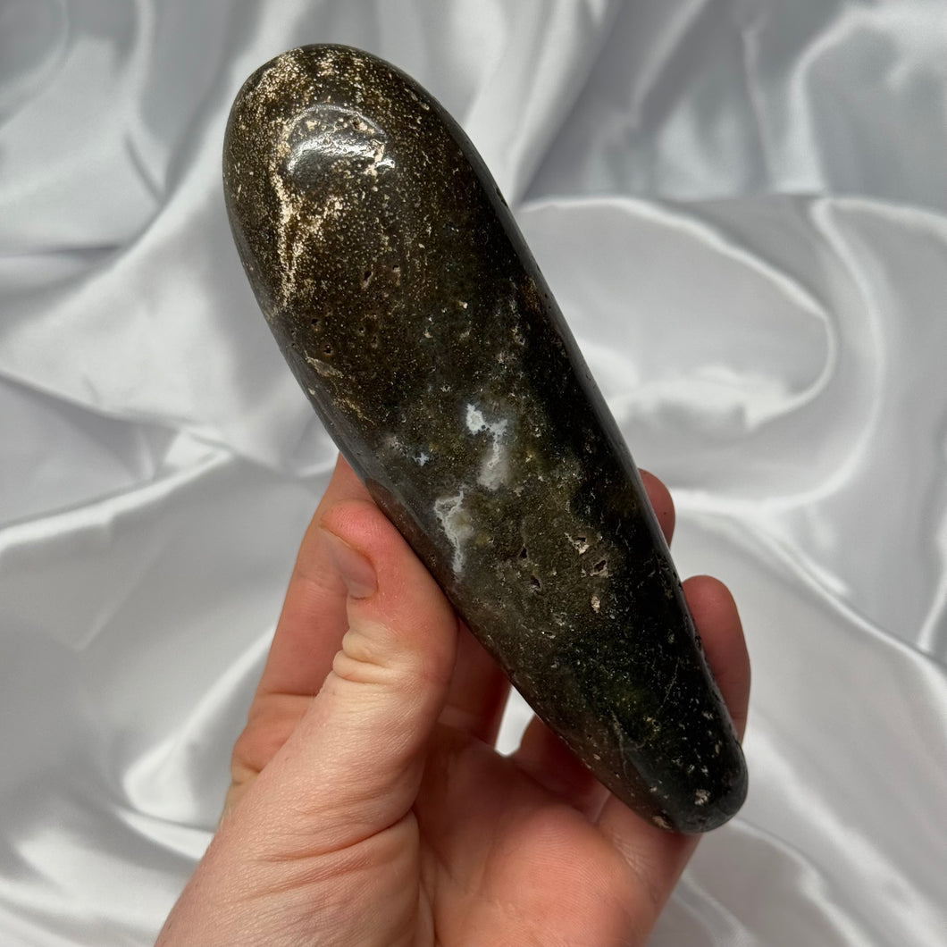Sea Jasper Wand Carving I