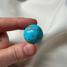 Load image into Gallery viewer, RARE! Persian Turquoise Sphere with Pyrite Flecks
