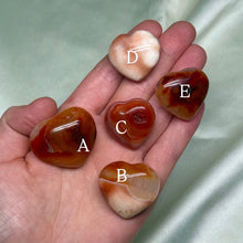 Load image into Gallery viewer, Carnelian Heart Carvings (choose your own)
