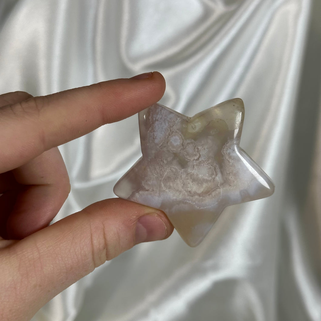 Flower Agate Star Carving B (imperfect)