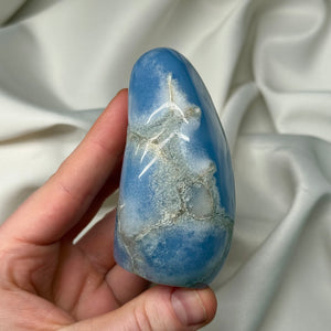 “Dragon Egg” Blue Chalcedony Freeform