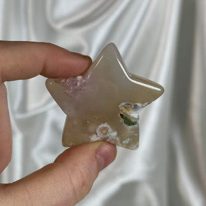 Flower Agate Star Carving D (imperfect)