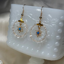 Load image into Gallery viewer, Gold-Fill Quartz and Charm Beaded Earrings
