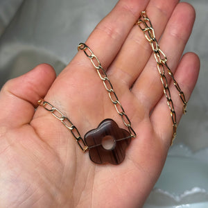 Gold-Fill Midnight Lace Obsidian Necklace