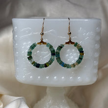Load image into Gallery viewer, Gold-Fill Roman Glass Beaded Earrings

