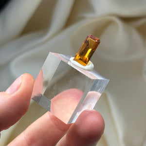 Cognac Citrine Rectangle Facet