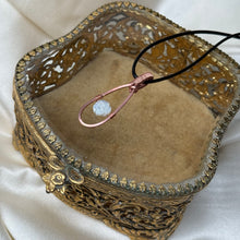Load image into Gallery viewer, Mother of Pearl Rose Fidget Pendant in Copper
