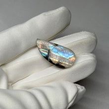 Load image into Gallery viewer, Rainbow Moonstone Cabochon with Tourmaline 27.18ct
