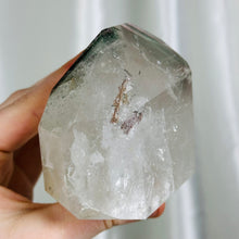 Load image into Gallery viewer, Lithium x Chlorite Quartz Partially Polished Tower F (15.2oz)
