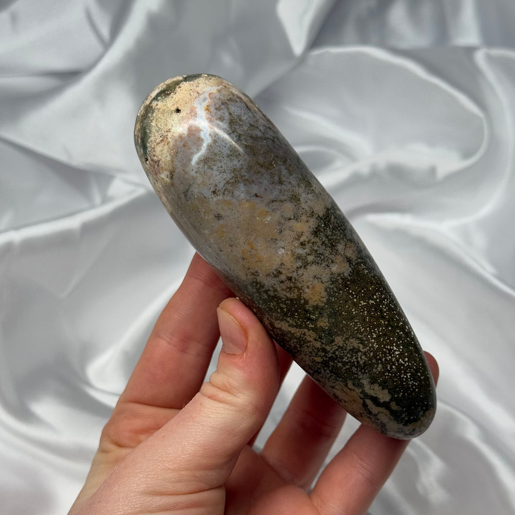 Sea Jasper Wand Carving D