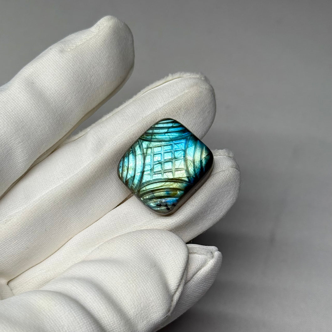 Carved Labradorite Cabochon 34.98ct
