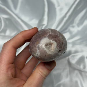 Pink Amethyst / Hematite Quaryz Chunky Palmstone B