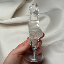 Load image into Gallery viewer, Rare! Clear Quartz Sculpture Carving on Stand by Walter Lopes 1
