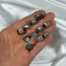 Load image into Gallery viewer, Mini Labradorite Cube Carvings
