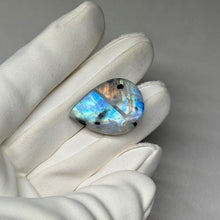 Load image into Gallery viewer, Rainbow Moonstone Cabochon with Tourmaline 32.68ct
