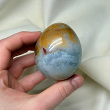 Load image into Gallery viewer, Speckled Sea Jasper Egg with Pyrite Sprinkles
