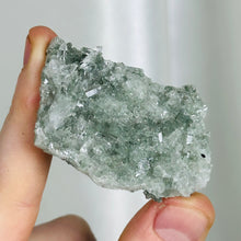 Load image into Gallery viewer, Small Himalayan Quartz Plate with Glassy Points and Chlorite + Anatase
