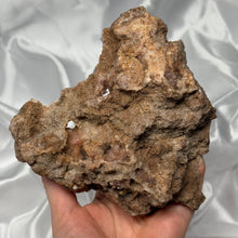 Load image into Gallery viewer, XL Pink Amethyst / Hematite in Quartz Slab on Stand
