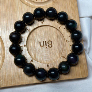 Rainbow Obsidian Chunky Stretch Bracelet 8”