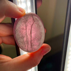 Gem Lepidolite Palmstone A