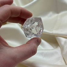 Load image into Gallery viewer, Rainbow-Filled Clear Quartz Cube Carving A

