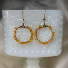 Load image into Gallery viewer, Gold-Fill Opal Beaded Earrings
