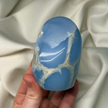 Load image into Gallery viewer, “Dragon Egg” Blue Chalcedony Freeform
